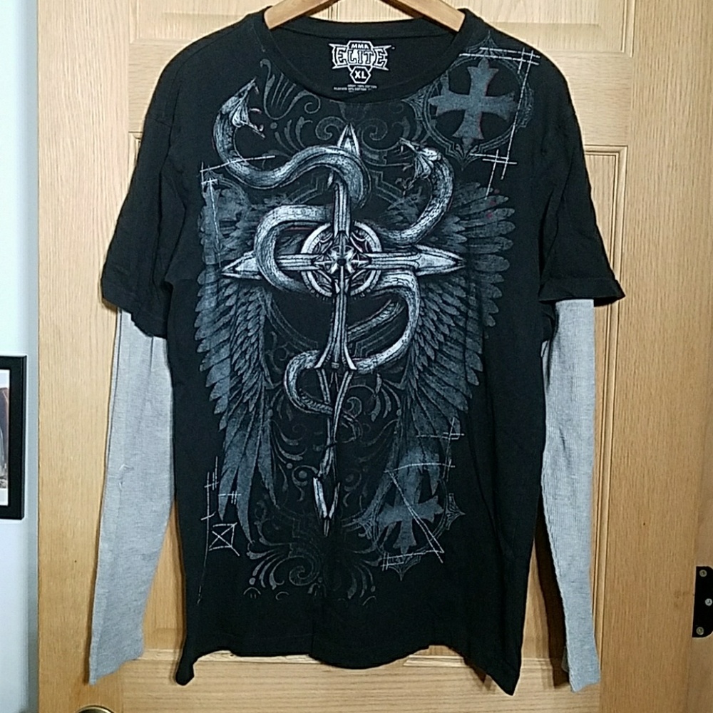 Men's long sleeve biker shirt